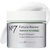 No7 Future Renew Damage Reversal Night Cream, 1.69 oz | Anti Aging Face Moisturizer, Peptide Technology, Reverses Visible Signs of Damage, Skin Barrier Repair, For Dry Skin