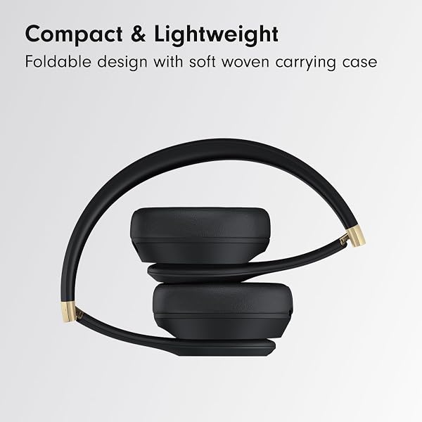 BEATS SOLO 4 – WIRELESS BLUETOOTH ON-EAR HEADPHONES, APPLE & ANDROID COMPATIBLE, UP TO 50 HOURS OF BATTERY LIFE – BLACK & GOLD