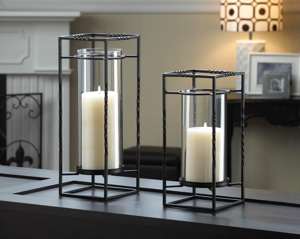 Ballast Candle Stand Duo Set Two Sizes Pillar Candle Holders