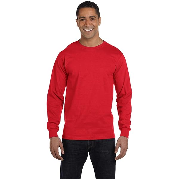 Port & Company Long Sleeve Essential T-Shirt with Pocket, 2XL, Ath