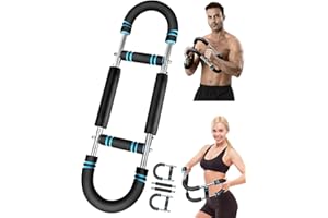 MEGARTE Twister Arm Trainer Chest Workout - 45-100lb Adjustable Chest Workout Equipment, Arm Trainer for Men, Portable Power Twister Bar, Detachable Design, Fitness Anywhere, Full Body Muscle Trainer
