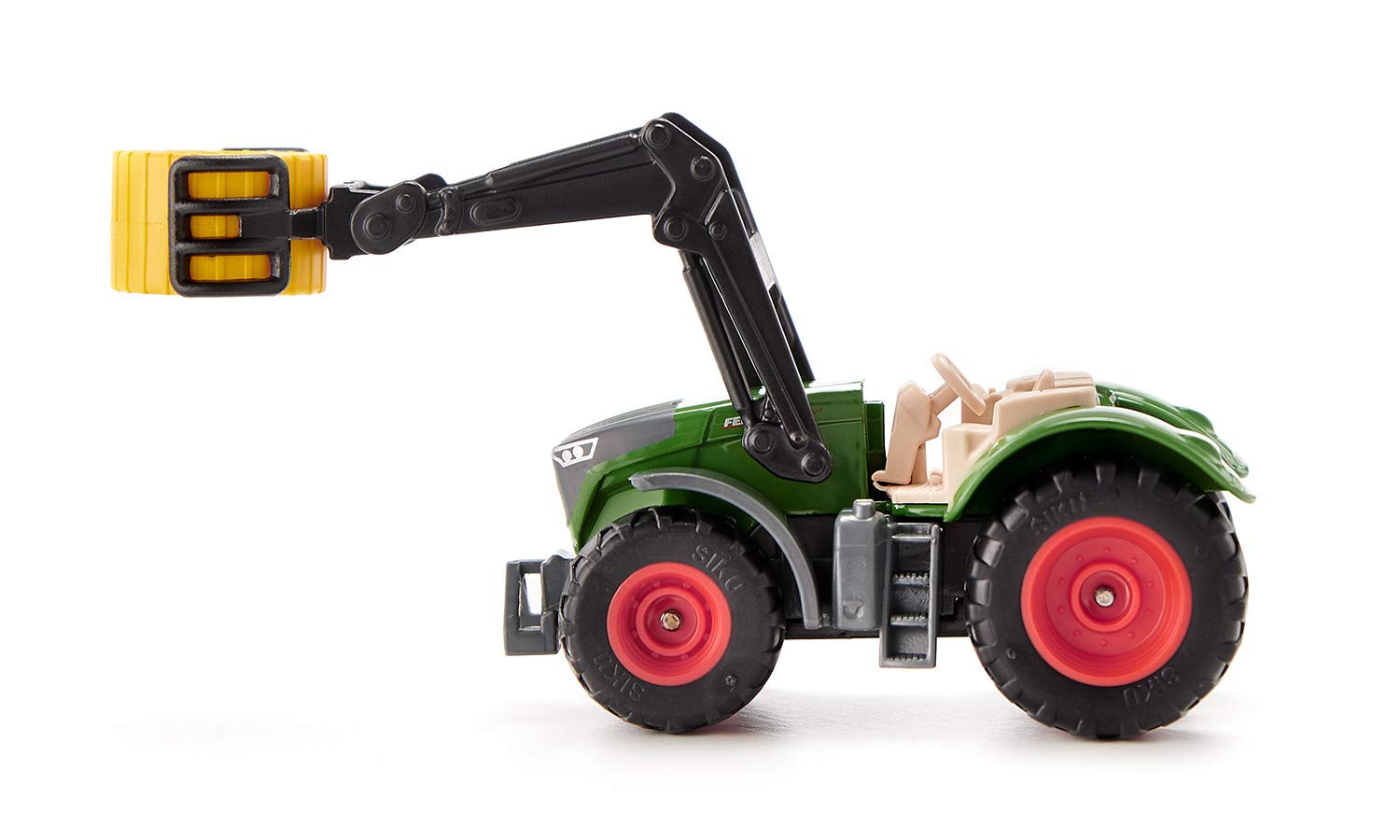 siku 1539, Fendt 1050 Vario Traktor, Metall/Kunststoff, Grün, Schwenkbare Ballenzange und abnehmbare Kabine 4