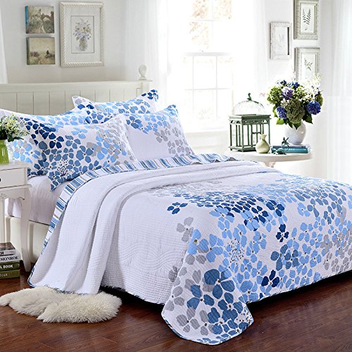 Buy Hnnsi 3 Piece Queen Quilt Bedspread Set Comfy Cotton Floral