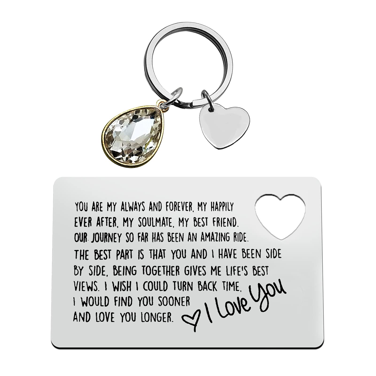 Anniversary Card Gifts for Boyfriend Fiance Husband Engraved Wallet Card for Him Wedding Anniversary Card Christmas Birthday Gifts Valentines Day Gifts for Men