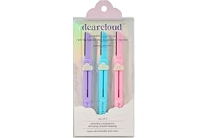 dearcloud Retractable Dermaplane Facial Razor Set - Smooth & Exfoliate Skin (3 pack)