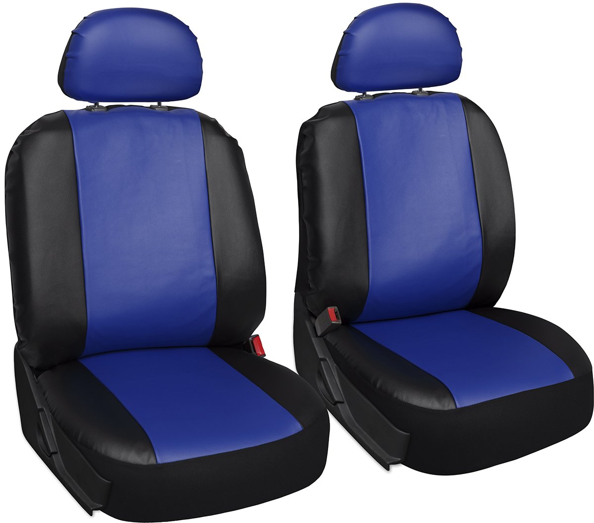 OxGord 17pc PU Leather Car Seat Cover Set (Blue)