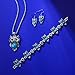 Miraculous Garden 3 Pack Jewelry Sets for Women Girls,Vintage Owl Jewelry Sets Silver Retro Turquoise Gemstone Owl Pendant Necklace Drop Earrings Charm Bracelet Set.