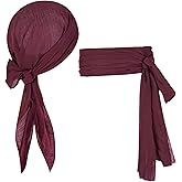 Chanaco Pirates Costume Women Accessories Men Bandana Waist Belt Pirate Themed Birthday Halloween Party Favors Decorations Outfit Red Head Scarf Cosplay Supplies