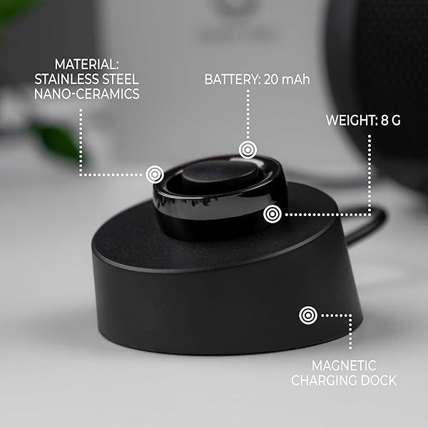 NORDIC PROSTORE SMART RING – SMART RINGS FOR MEN AND WOMEN – HEALTH TRACKER TO MONITOR FITNESS, SLEEP AND HEART RATE – FITNESS RING WITH 5-DAY BATTERY LIFE, 5ATM WATERPROOF, APP FOR IOS & ANDROID