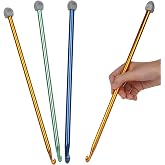 Coopay Tunisian Crochet Hook Set - Extra Long Crochet Hooks 9mm 10mm 11mm | 3Pcs Metal Afghan Large Crochet Needles for Crocheting Large Projects, 13.8in-Great for Beginners
