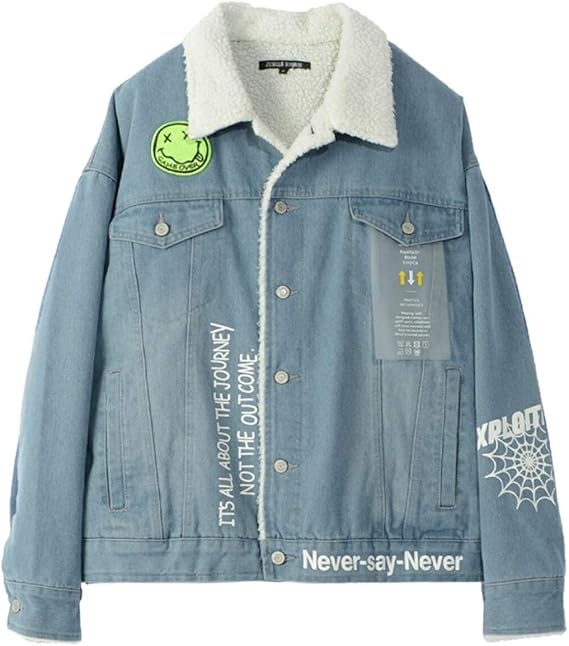 Amazon デニムジャケット メンズ 裏ボア デニムジャケット レディース ビッグシルエット ジャケット デニム ブルゾン オーバーサイズ アウター 冬 ボア Gジャン コート ジャケット 通販