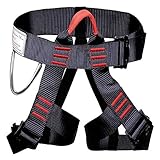 Climbing Harness,Ounuo Protect Leg Waist Wider Safe Seat Belts for Mountaineering Outward Band Fire Rescue, Expanding Training, Rock Climbing Rappelling Equip,Women Man Child Half Body Guide Harness