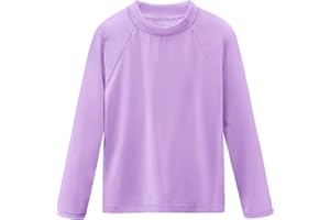 SMARASH Boys Rash Guard Swim Shirts Long Sleeve UPF 50+ Swimwear Toddler Kids Sun Protection SPF Water Surfing Swimming Shirts 0-16Y