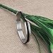 ZUOBAO Hair Tie Bracelet Stainless Steel Engraved Wheat Pattern Cuff Bangle (Silver)