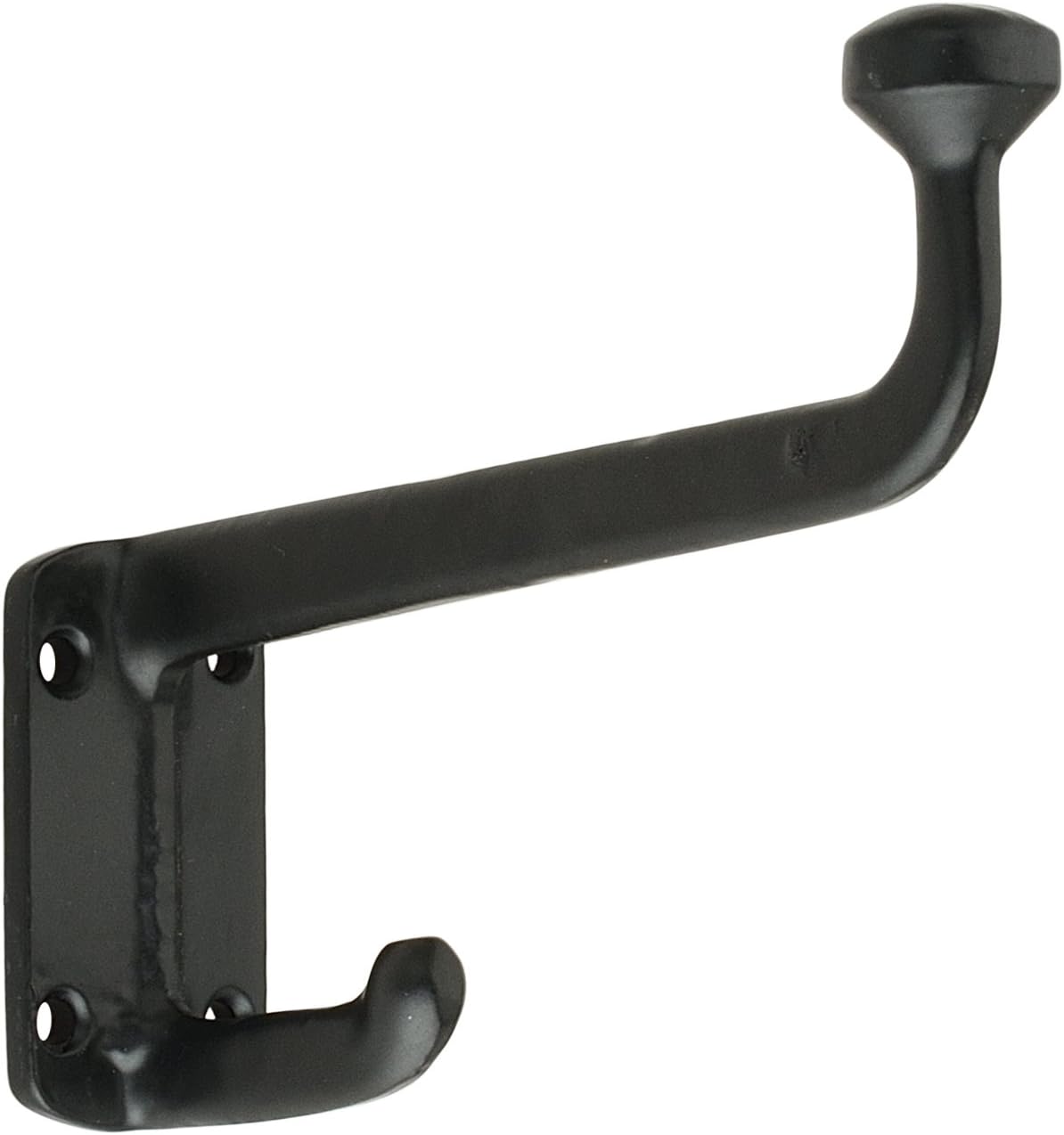 Mascot Hardware HK030EXB Straight 4-1/2" Black Finish Hat & Coat Hook