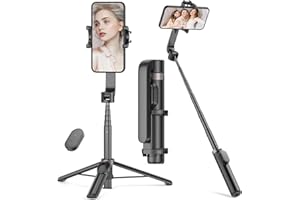 XXZU Cell Phone Selfie Stick Tripod, Smartphone Tripod Stand with Remote, Portable Phone Tripod Stand for Group Selfie/Live Streaming/Video Recording Compatible with All Cellphone