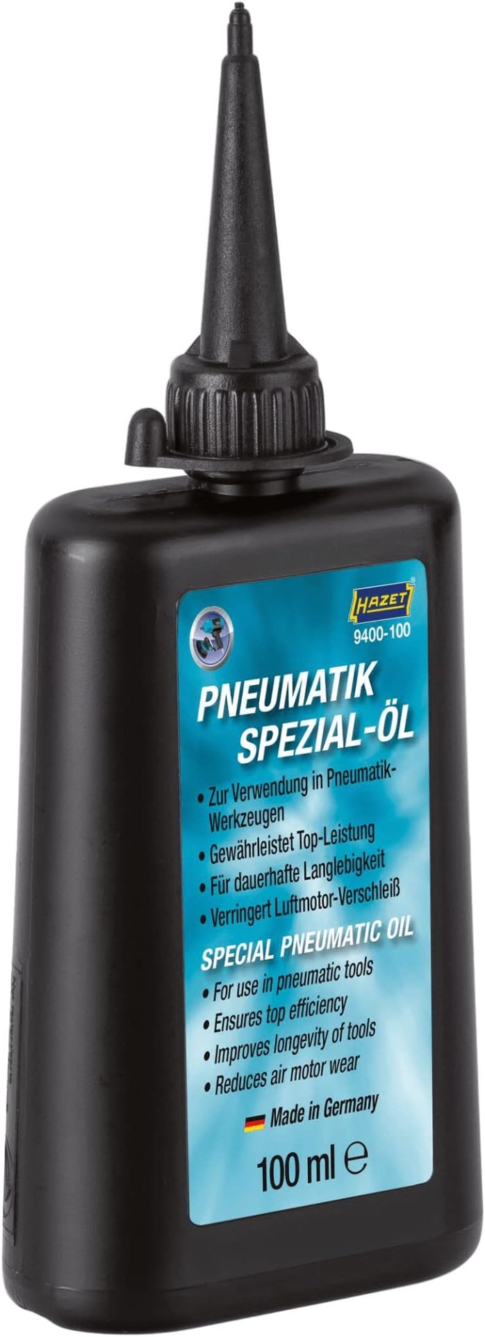 HAZET 9400-100 Pneumatic Tool Oil 100ml Silicon-Free High Performance Long Life