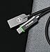 mcdodo USB Type-C Smart LED Auto Disconnect 4.9FT/1.5M Quick Charge Data Cable QC 3.0 for Samsung Galaxy S8, S8+, The New MacBook,Google Pixel,Nexus 6P & More (4.9FT Dark Gray)