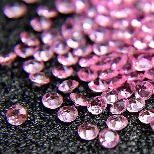 Regubi 10000 pcs 4.5mm Acrylic Clear Faux Round Diamond Crystals Treasure Gems for Table Scatters, Vase Fillers, Event, Arts &amp; Crafts, Birthday Favors, Wedding Decorations (pink)