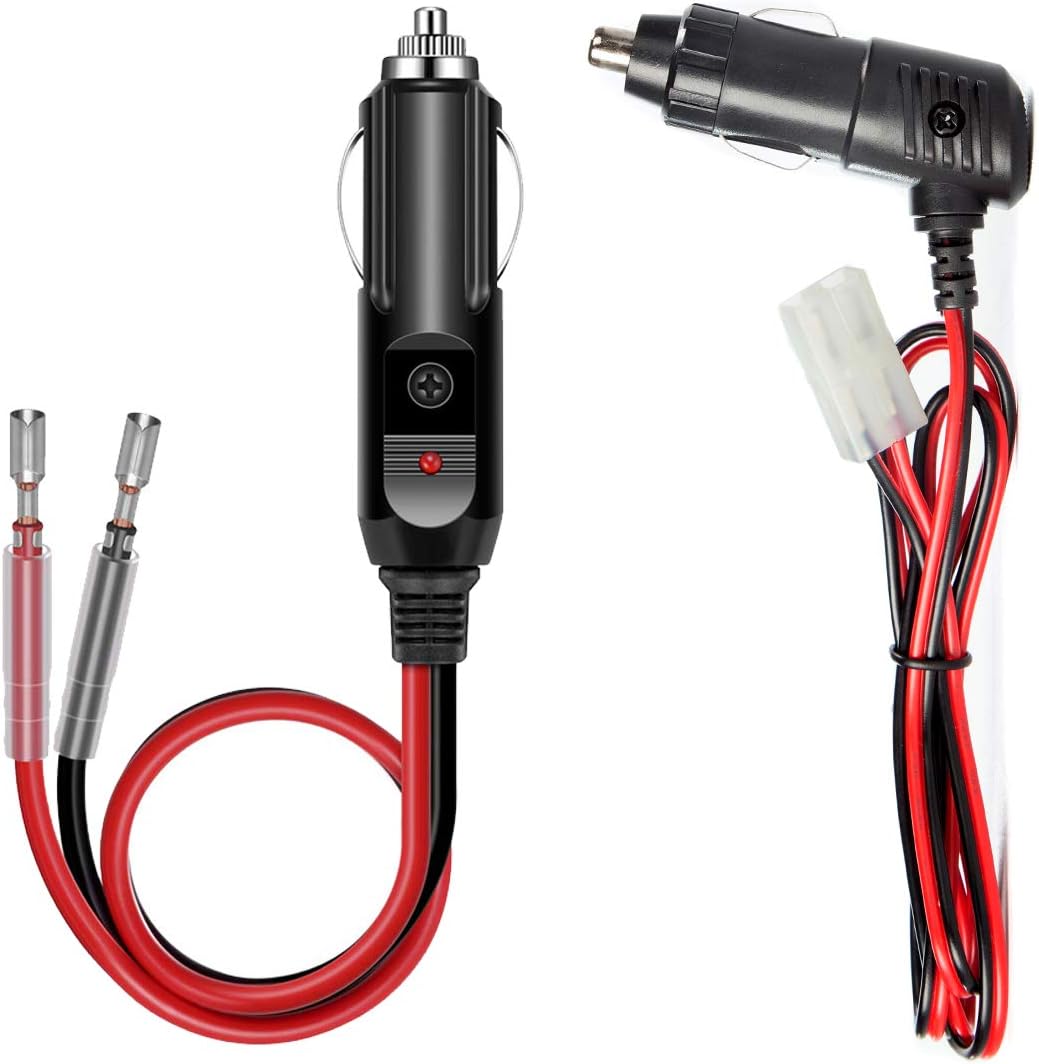 LUITON 12V Fused Replacement Cigarette Lighter Power Plug/Cord with Leads, Cb Radio Power Adapter for Mobile | CB Radio Compatiable with Uniden PRO505XL PC88LTX Bearcat 880 Cobra 29LTD 29LX (1+1 Pack): Electronics