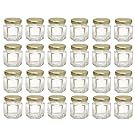 Hexagon Glass Jars, Mini Hex Jars 1.5 Oz - Case of 24