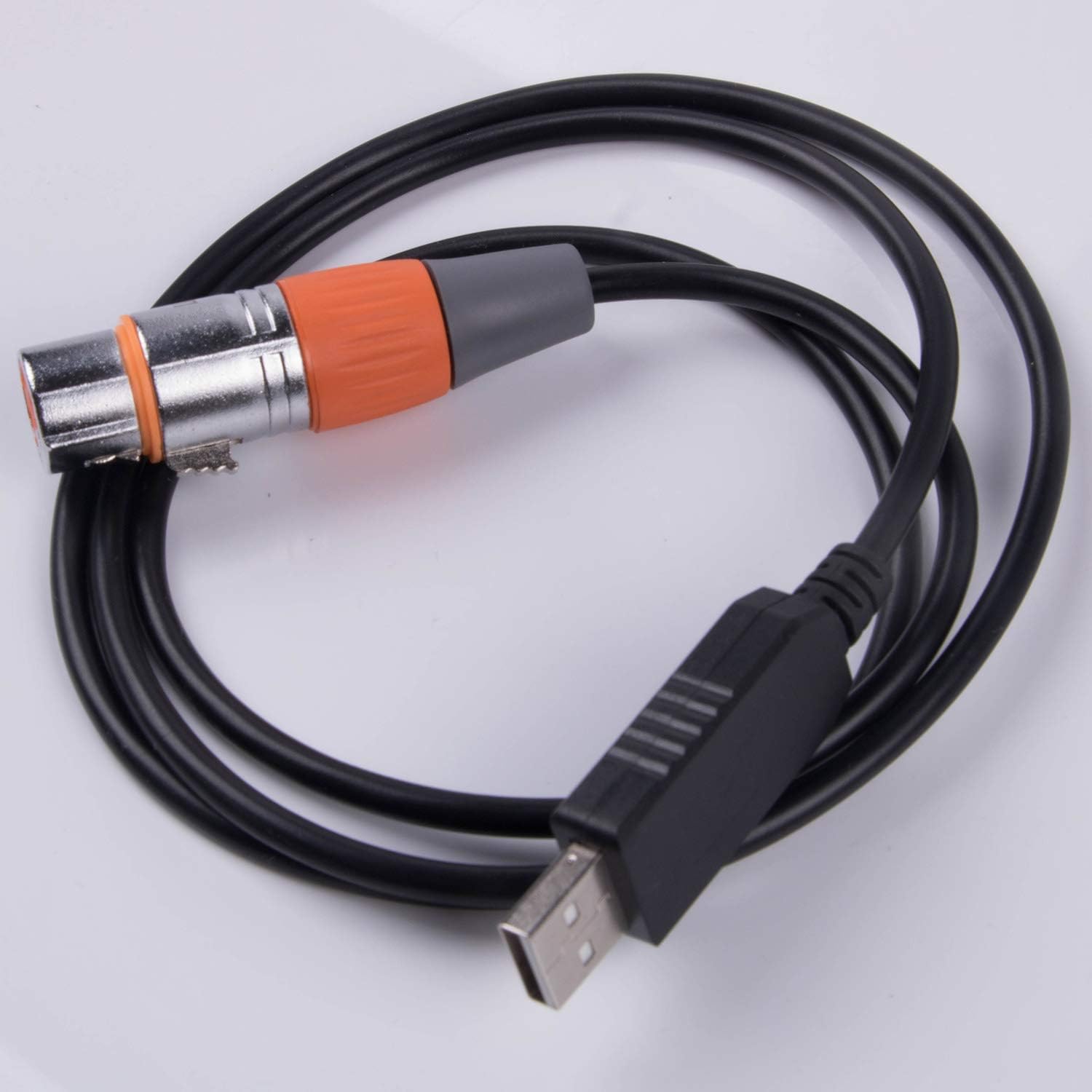 usangreen USB to DMX Control Cable RS485 Serial Converter Adapter FTDI XLR 3Pin Stage Lighting Device Cable (16ft, USB Black shell) - Image 3