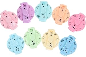 Toyvian 9pcs Mathematical Spinning Top Multiplication Table Boys and Girls Educational Gyro Toy Math Fact