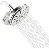 Heable Filtered Shower Head, Shower Head with Filters for Hard Water Combo | 7-Inch High Pressure Filtered Shower Head for Healthier Skin &amp; Hair, Remove Chlorine and Harmful Substances, Brushed Nickel