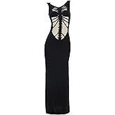 MEOWCOS Halloween Gothic Skeleton Hollow Cutout Dress - Mini Punk Party Dress