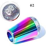 1PC Nail Stamper Holographic Head Colorful Handle Shining Clear Silicone Stamper Nail Care Tools For Nail Art Stamping Plate