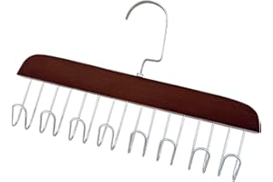 Bra Hanger, Tie Storage Rack with 8 Rotatable Metal Hooks, Space Saving Hangers, Tie Storage Rack for Beanie, Belts, Pet Clot