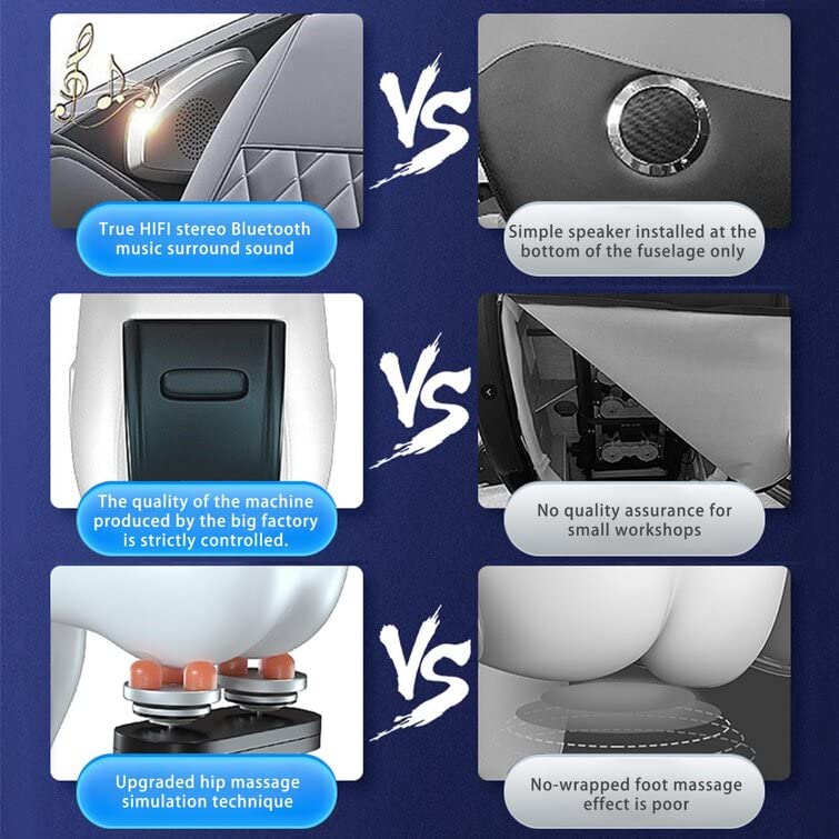 TianNorth Massage Chair Recliner with Zero Gravity with Full Body Air Pressure, Speaker and Blue-Tooth Connection, Easy to Use at Home and in The Office