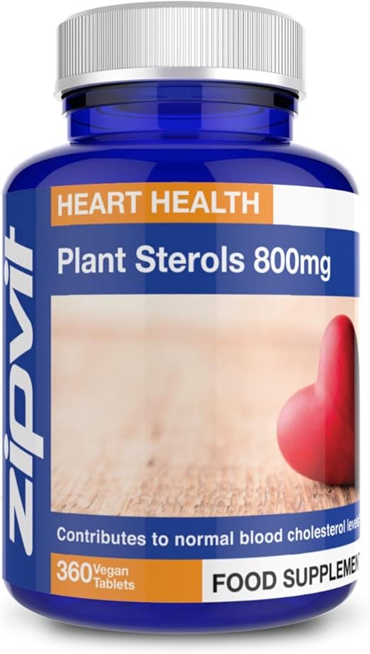 Plant Sterols 800mg, 360 Vegan Tablets. UK Manufactured. Vegetarian