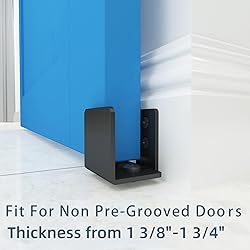 JUBEST Matte Black Floor Guide Wall Mount Sliding