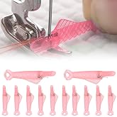 12 Fish Mouth Sewing Machine Needle Threader,Automatic Needle Threaders | Simple Needle Threader for Sewing Machine and Hand Use,Quick Sewing Threader Needle Tool for DIY and Sewing Lovers,Pink