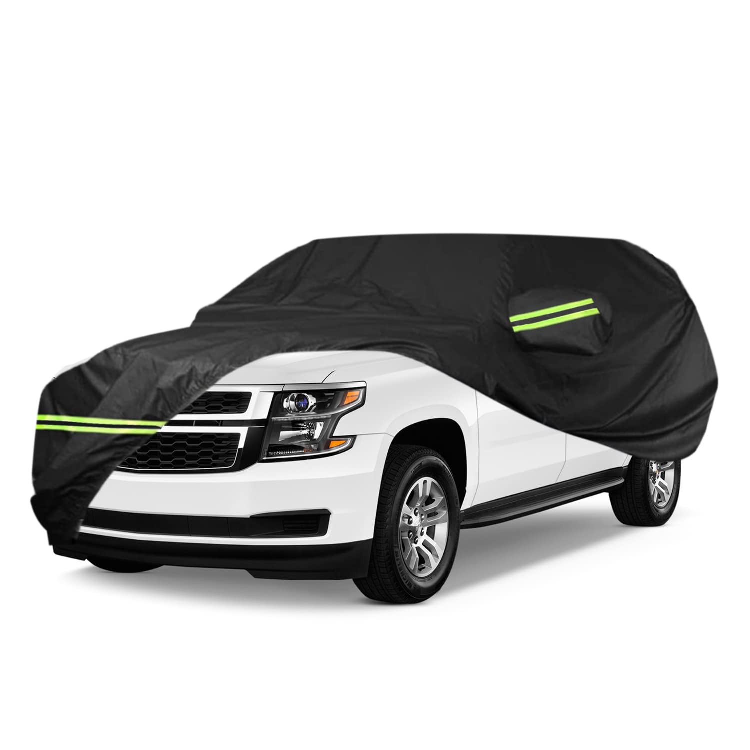 Photo 1 of ULROLIT 210D Waterproof Car Cover for 2007-2023 Chevy Suburban/GMC Yukon XL/Cadillac Escalade ESV, All Weather 210D Windproof Car Covers with Door Zipper Up to 226” L, for Sun Rain UV Protection
