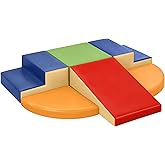 TODIBY 6-Piece Soft PU Leather Toddlers Climbing Toys, Baby Foam Climbing Blocks for Toddlers, Foam Play Gym Climber Structures for Toddler 3, Indoor Climb and Crawl Activity Play Set