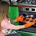 Kaflix BBQ Cooking Gloves - Silicone Heat Resistant & Waterproof Safety Gloves for BBQ, Smoker, Grill, Oven and Baking – Potholders + Grill Brush for Oiling Products + eBook with Recipes