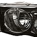 Auto Dynasty Headlights Assembly Compatible with 2002 2003 2004 2005 Dodge Ram 1500 2500 3500, Driver and Passenger Side Halogen Headlamps Replacement, Smoked Lens Clear Corner