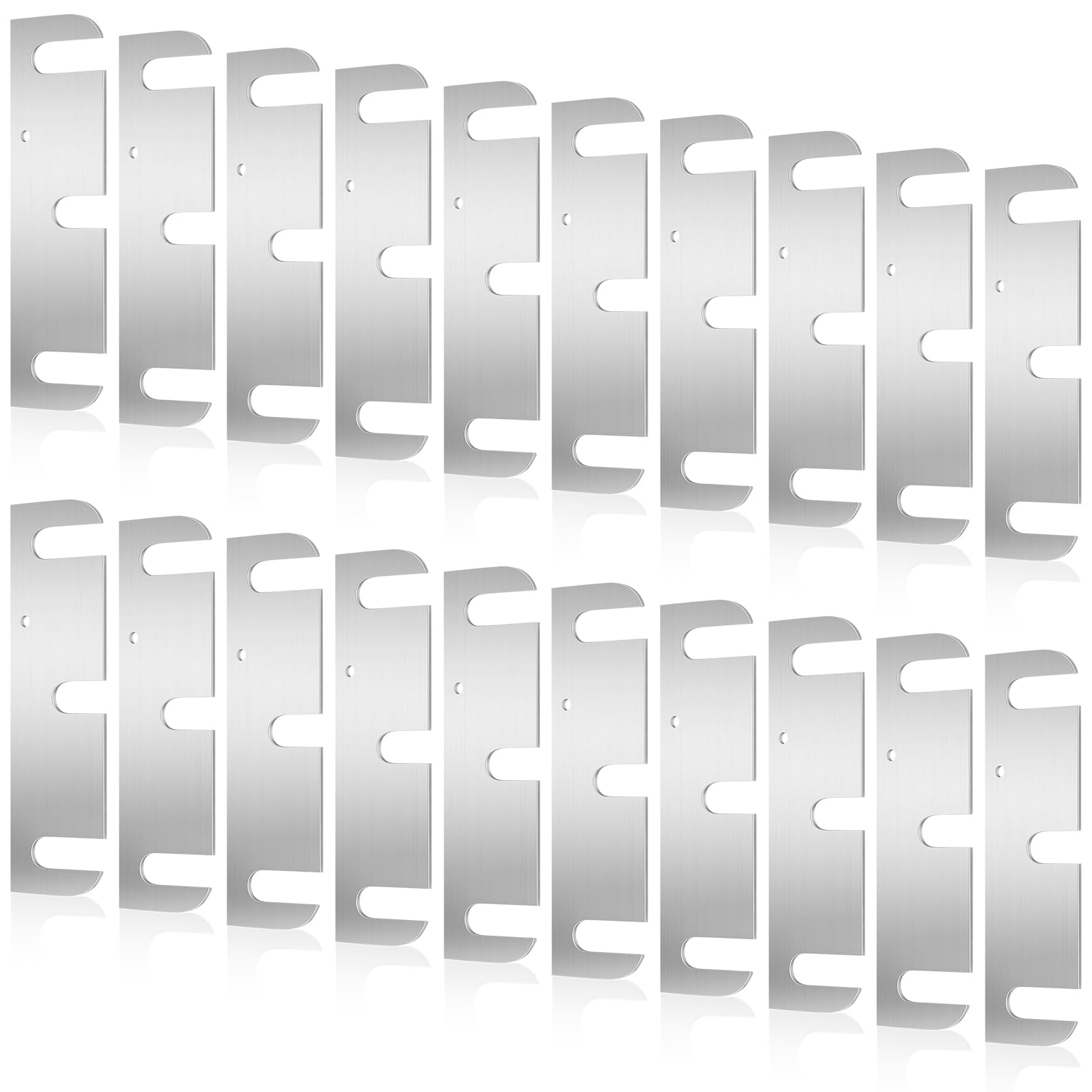 Photo 1 of MorningRo 20 Pcs Hardware Door Hinge Shims Stainless Steel Metal Coated Finish Door Hinge Shim for Repair Kit (3.5 Inch)
