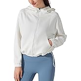 altiland Hooded Workout Jacket for Women - Zip Up Athletic Running Sweatshirt with Pockets