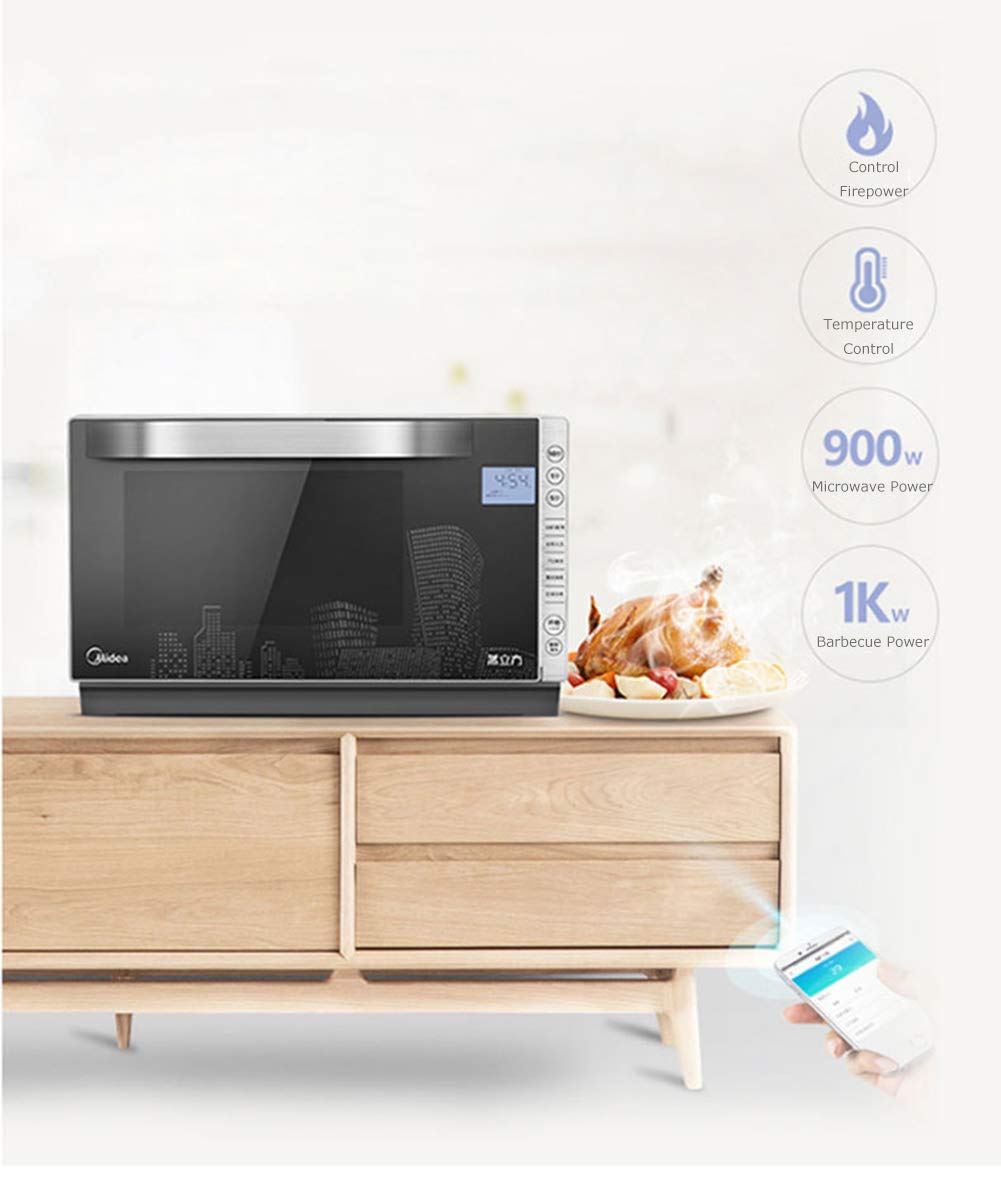 Amazon.com: JINRU Horno eléctrico de Microondas Smart App ...