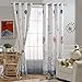 Melodieux Hot Air Balloon Window Thermal Insulated Grommet Top Curtains for Kids Room, 52 by 84 inch, Cream White (1 Panel)