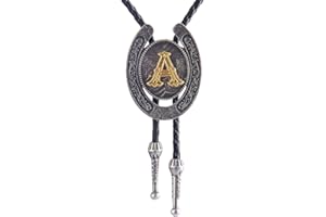 GelConnie Bolo Tie for Men Western Leather Necktie Letter Mens Bolo Ties Jewelry Native American Bolo Tie for Women