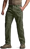CQR Men's Convertible Cargo Tactical Pants, Water