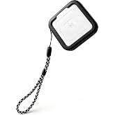 Geiomoo Silicone Suction Case for Square Reader for Contactless and Chip (2nd Generation), Protective Cover with Strap (Black)