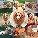 DIBBATU Lion Mane Costume Lion Mane Wig for Large/Medium Dogs Halloween Fancy Hair, Brown