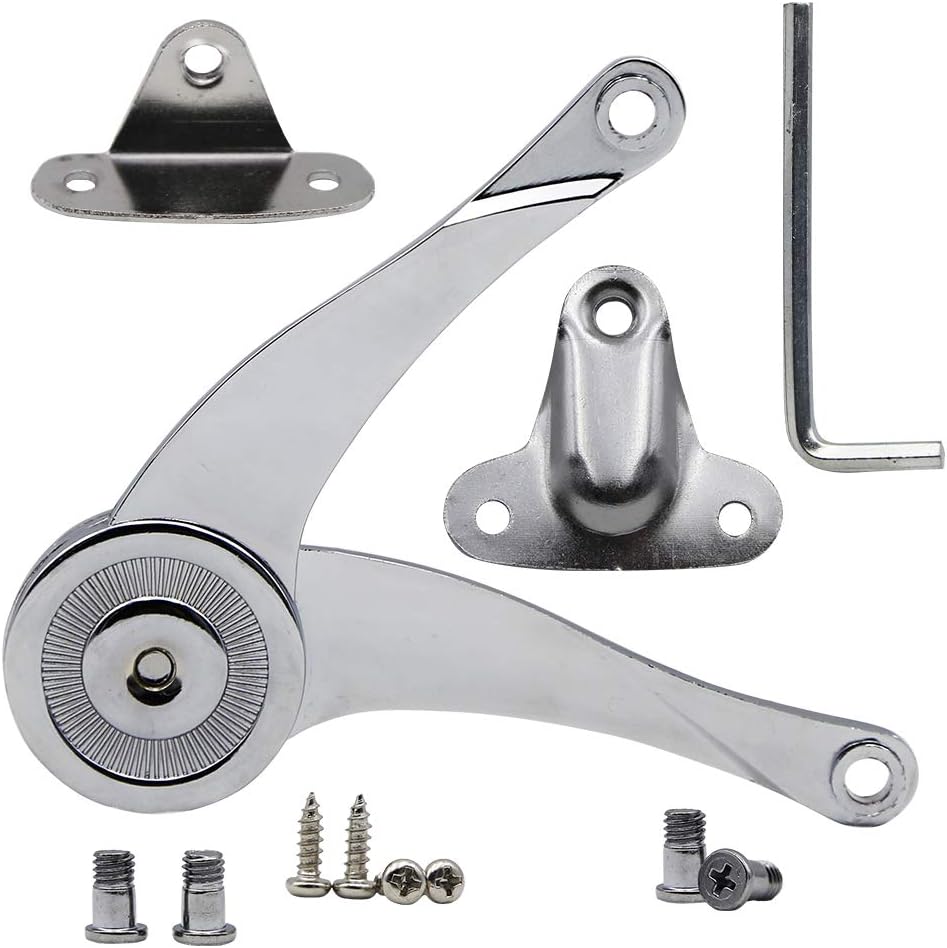 Support Hinge Folding Lid Stay for kicthen Cabinet Door Toy Box Hinges Buffer Damper(4 Pack)