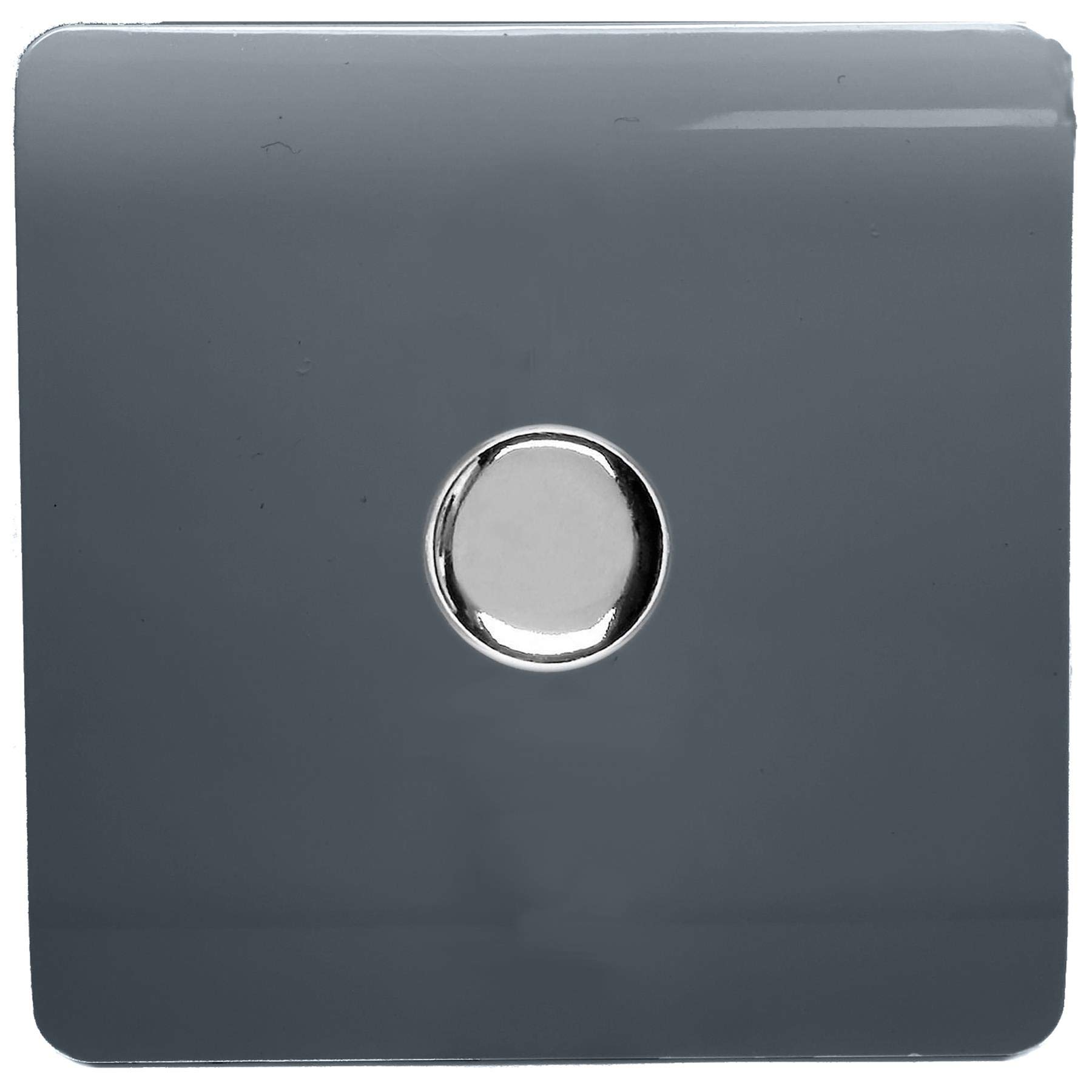 Trendi Artistic Modern Glossy Tactile 1 Gang 2 Way 120w LED Dimmer switch Warm Grey