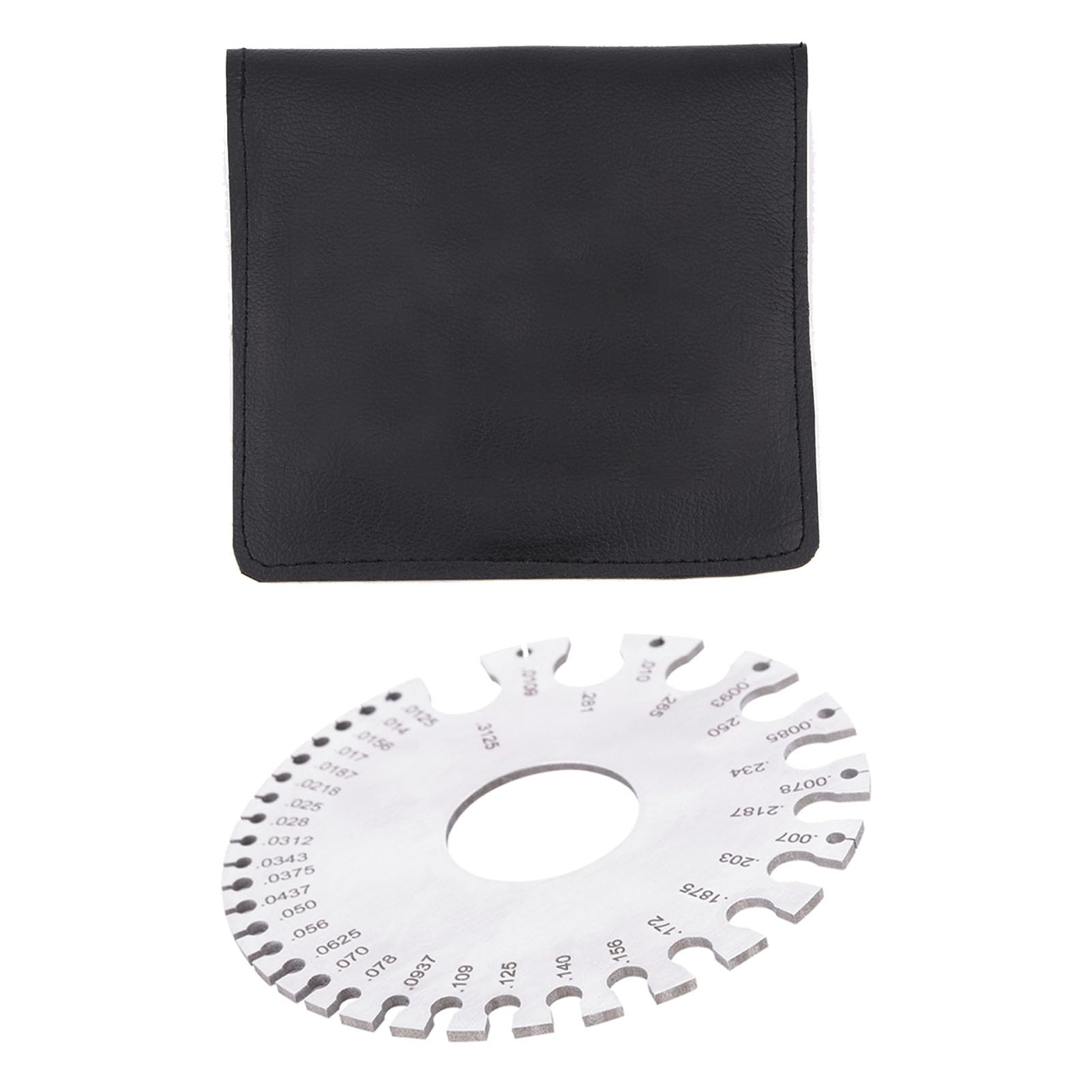 Wire Gauge Measurer, 2 Sides Stable Stainless Steel Sheet Thickness Gauge Wear-Resisting Round Thickness Tester Ruler Diameter Tool